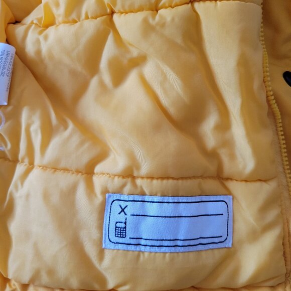 Columbia Kids Winter Jacket, Unisex 2T, Yellow, Removable Hood, Zipper Pockets - Picture 7 of 8